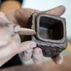 Hajeong Lee at work in her studio 2019